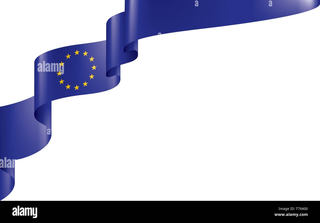 European union flag, vector illustration on a white background Stock ...