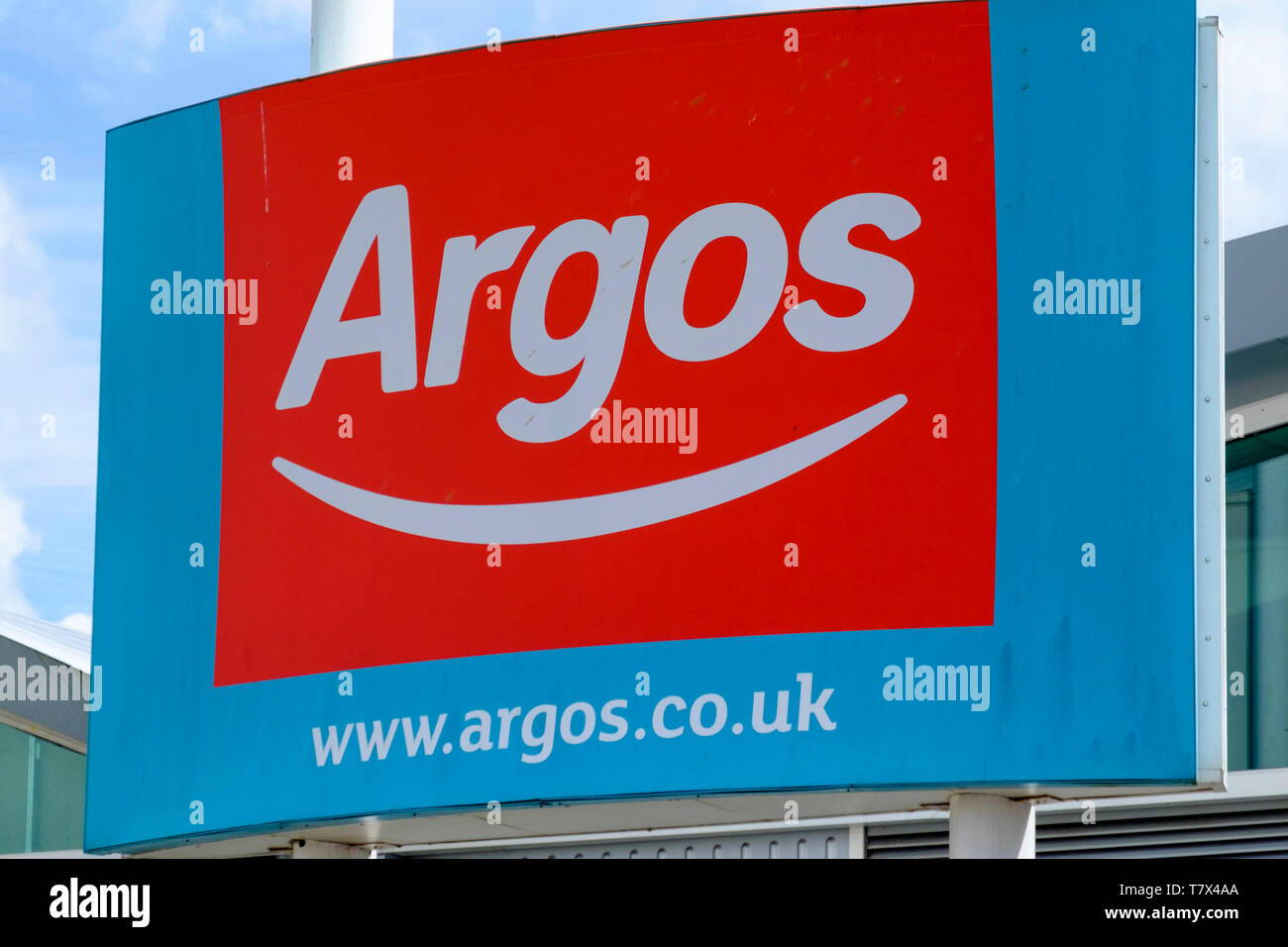 Around Cribbs Causeway shopping destination, near Bristol UK Argos sign