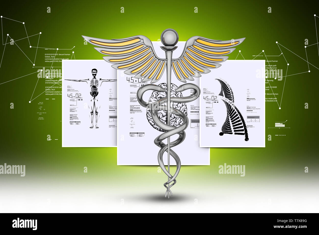 caduceus medical symbol Stock Photo - Alamy