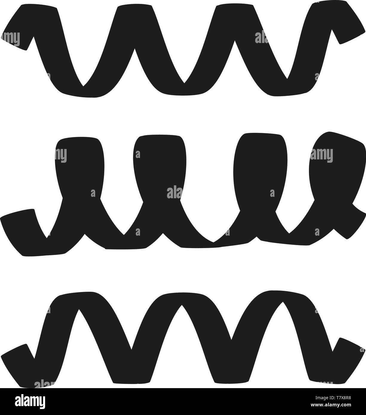 Black and white streamer silhouette set Stock Vector Image & Art Alamy