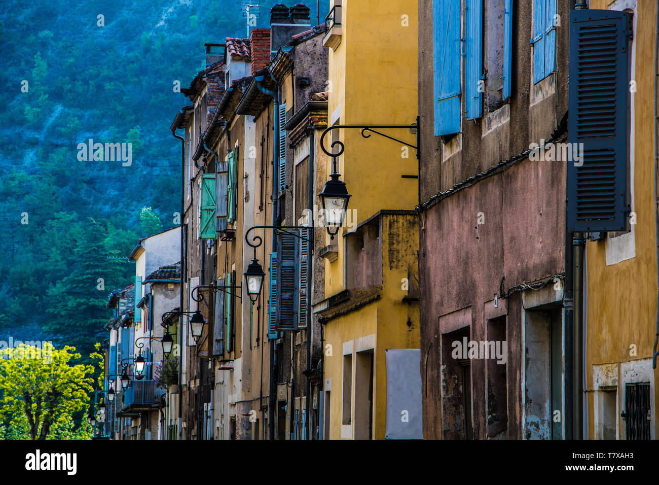 Old weathered rustic buildings in Duravel, South-west France, Europe ...