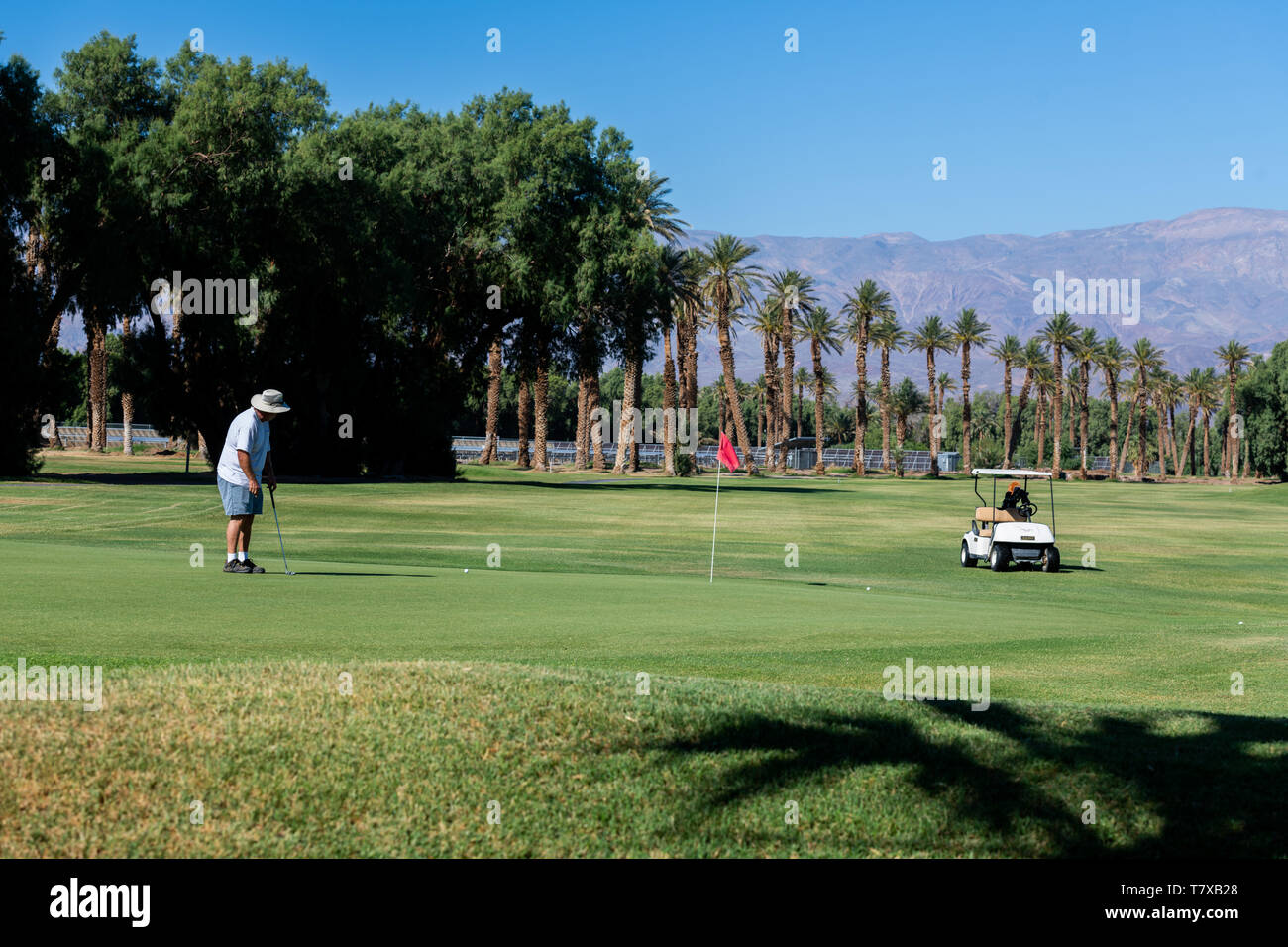 Furnace Creek Golf Course in the Death Valley National Park, California, USA. *** Local Caption *** Stock Photo