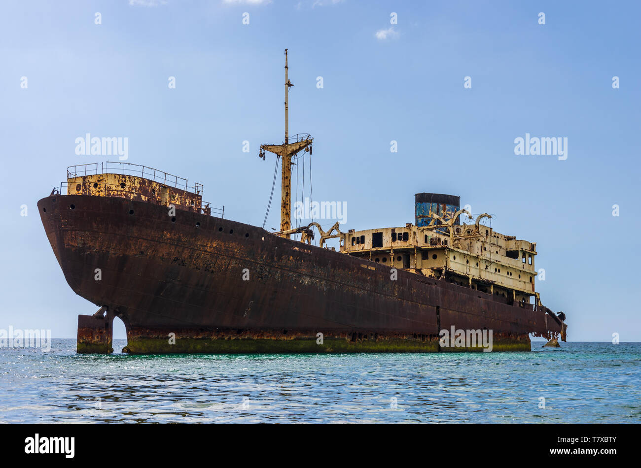 Day Light View Of Ship Wreck Of Temple Hall Near Arrecife, Lanzarote 