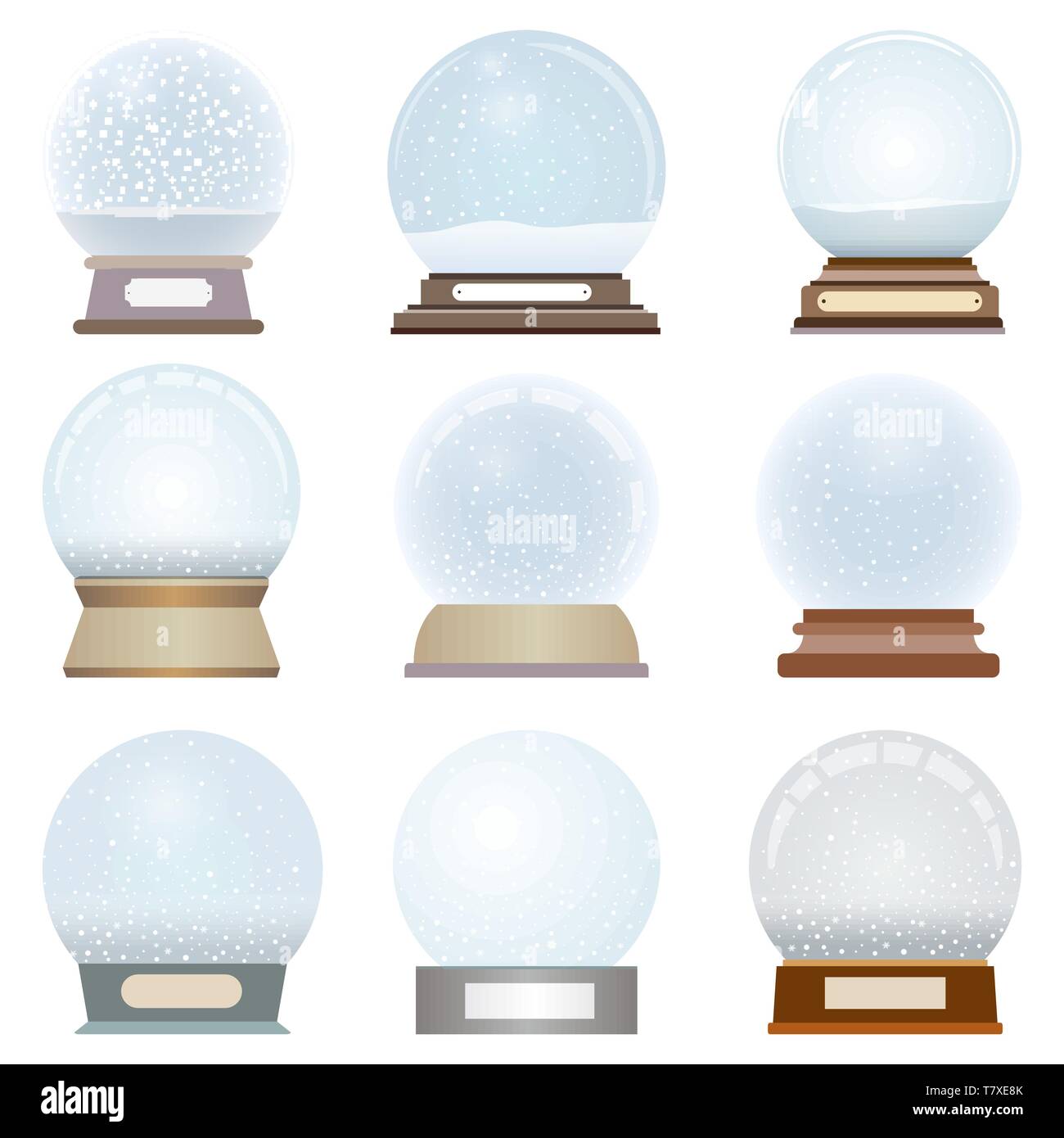 vector collection of isolated snow globes Stock Vector Image & Art Alamy