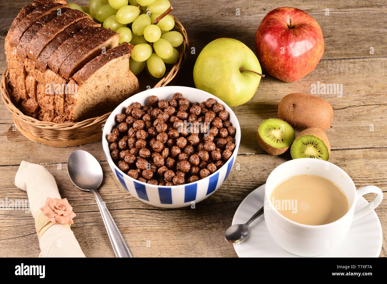 Healthy food, breakfast is ready Stock Photo - Alamy