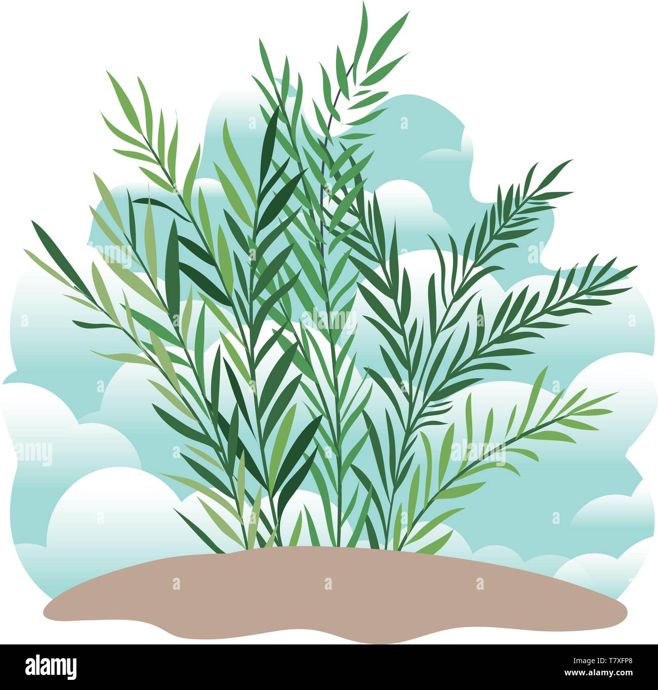 plant in landscape isolated icon Stock Vector Image & Art - Alamy