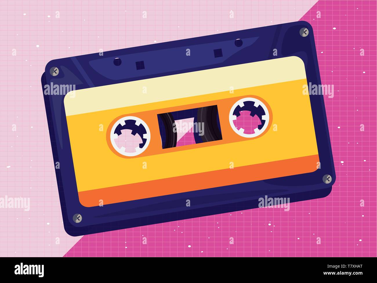 cassette tape music retro 80s style vector illustration Stock Vector ...