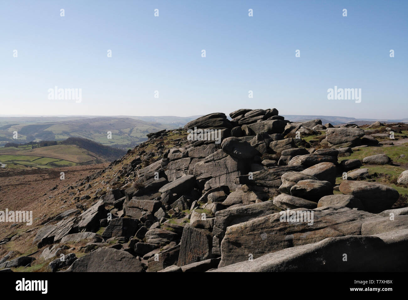Higger Tor in the Peak District national Park Sheffield  England UK Stock Photo