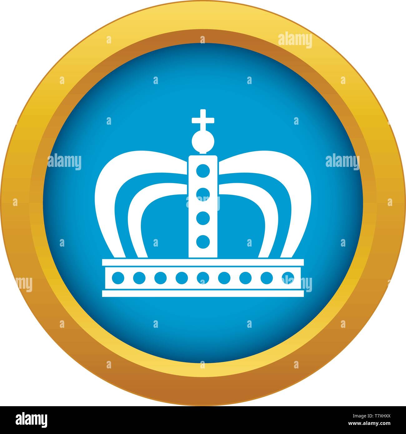 Monarchy crown icon blue vector isolated Stock Vector Image & Art - Alamy