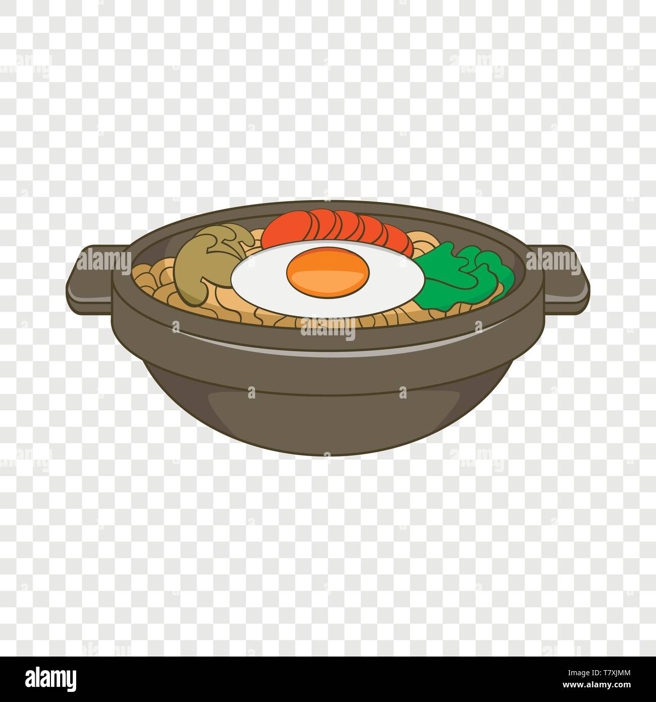 Bibimbap korean dish icon, cartoon style Stock Vector Image & Art - Alamy