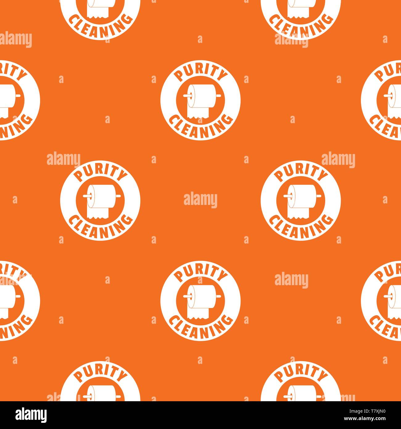 Cleaning toilet pattern vector orange Stock Vector
