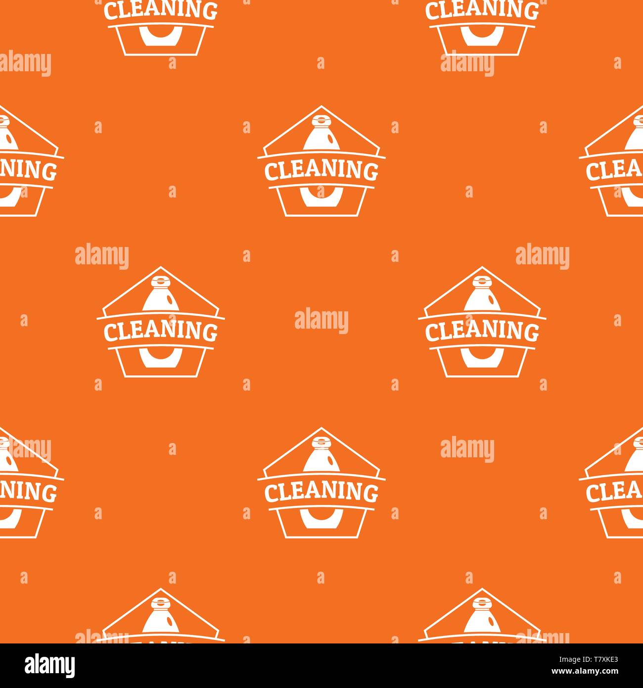 Cleaning bottle pattern vector orange Stock Vector