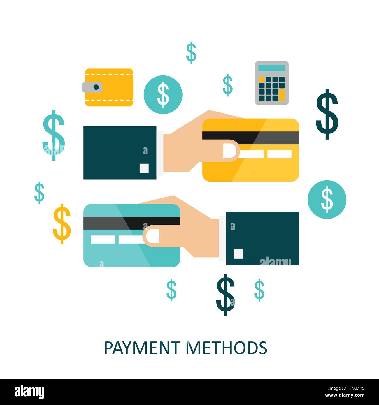 Payment Methods. Flat Vector Illustration Stock Vector Image & Art Alamy