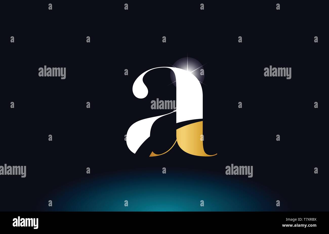 gold golden alphabet letter a logo icon design suitable for a company ...