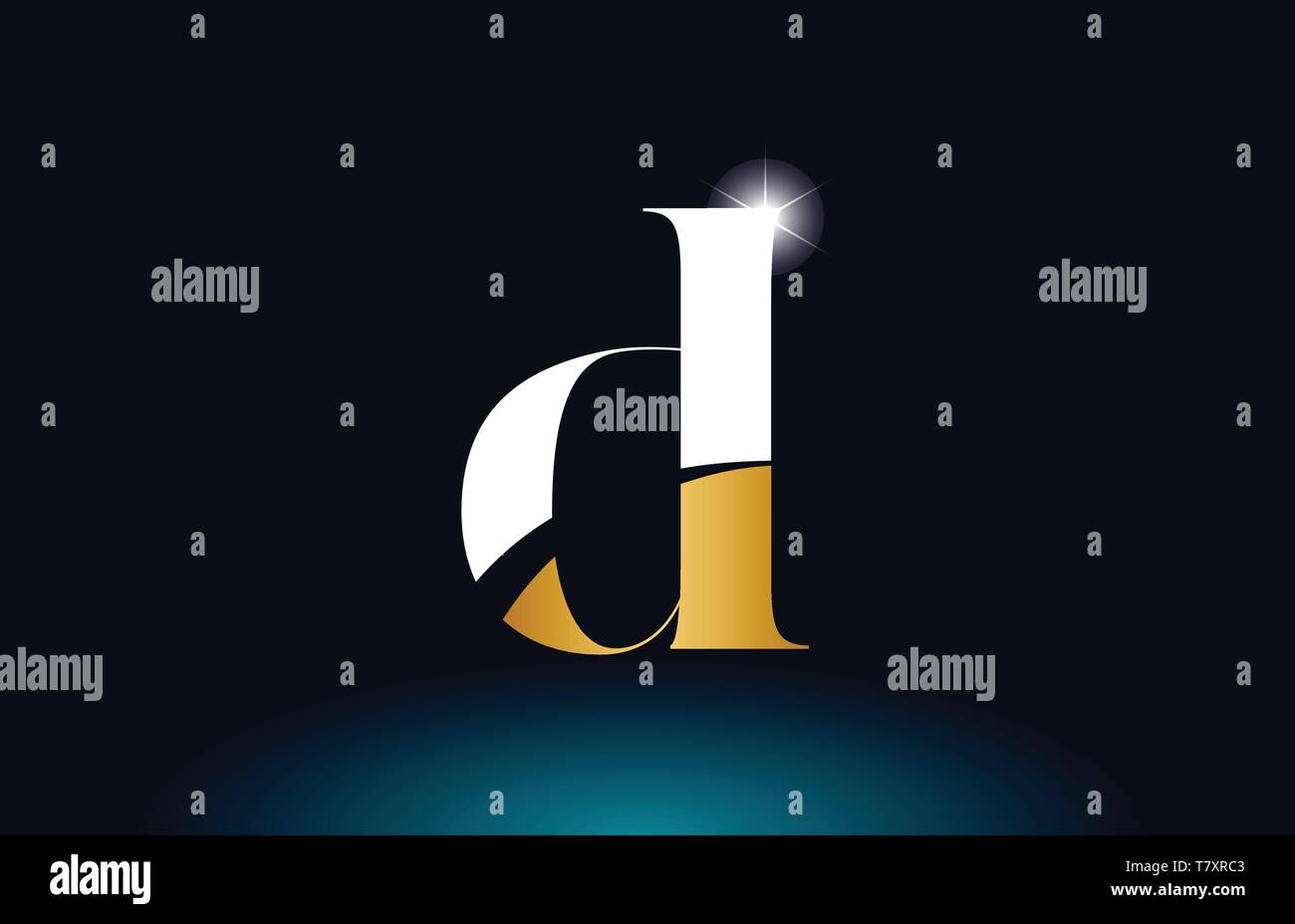 gold golden alphabet letter d logo icon design suitable for a company ...