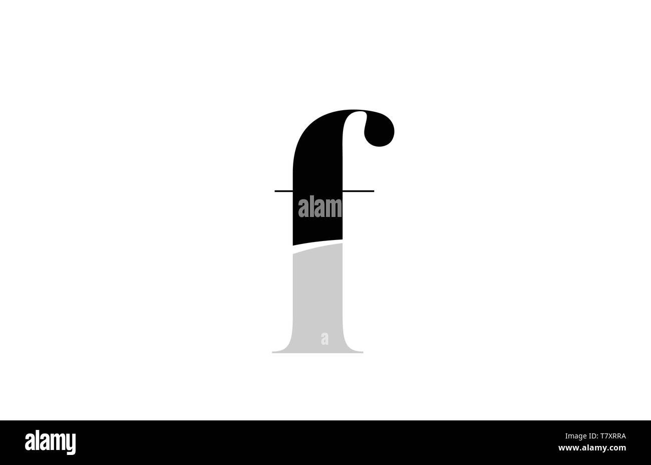 black and white alphabet letter f logo icon design for a company or ...