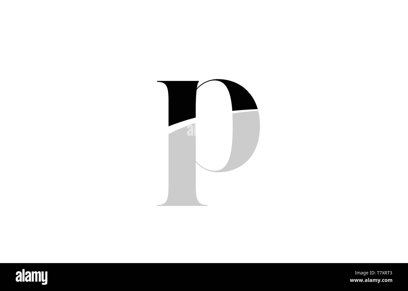 Letter p logo Black and White Stock Photos & Images - Alamy