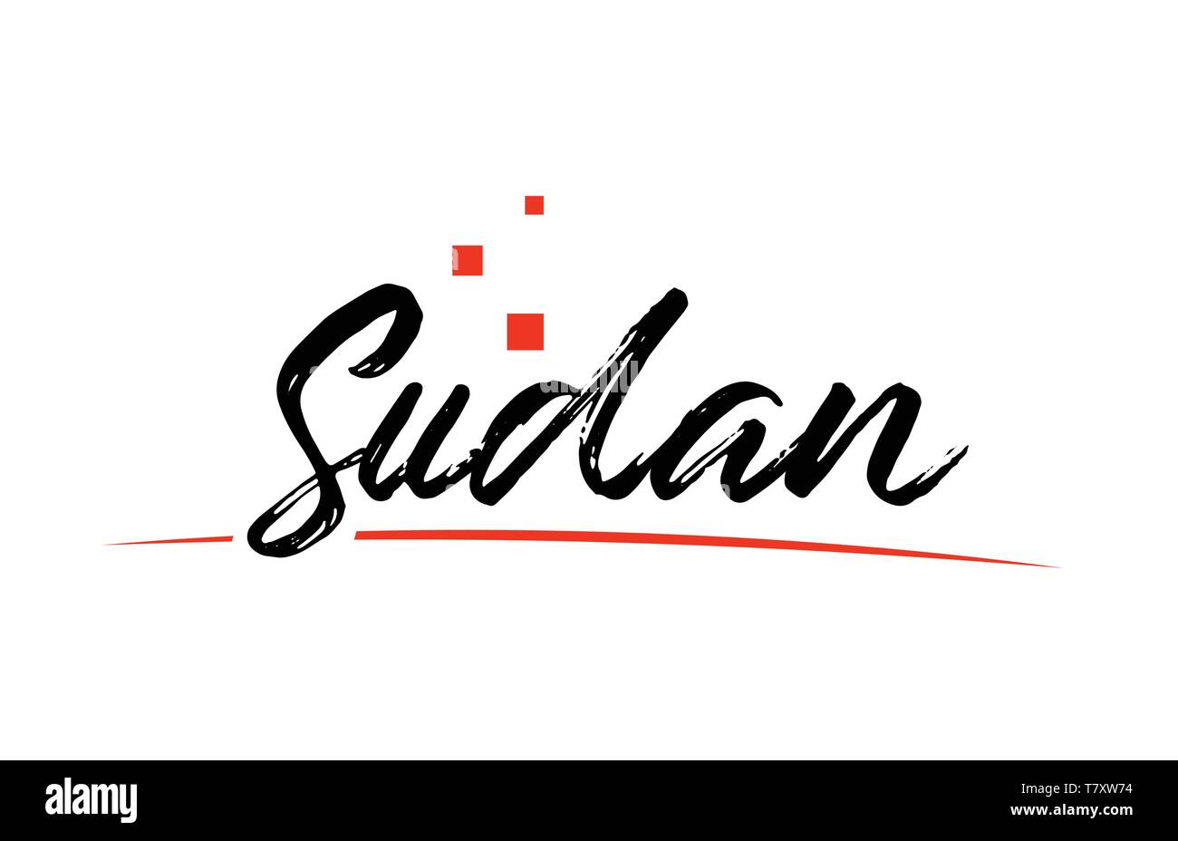 Sudan country typography word text suitable for logo icon design Stock ...