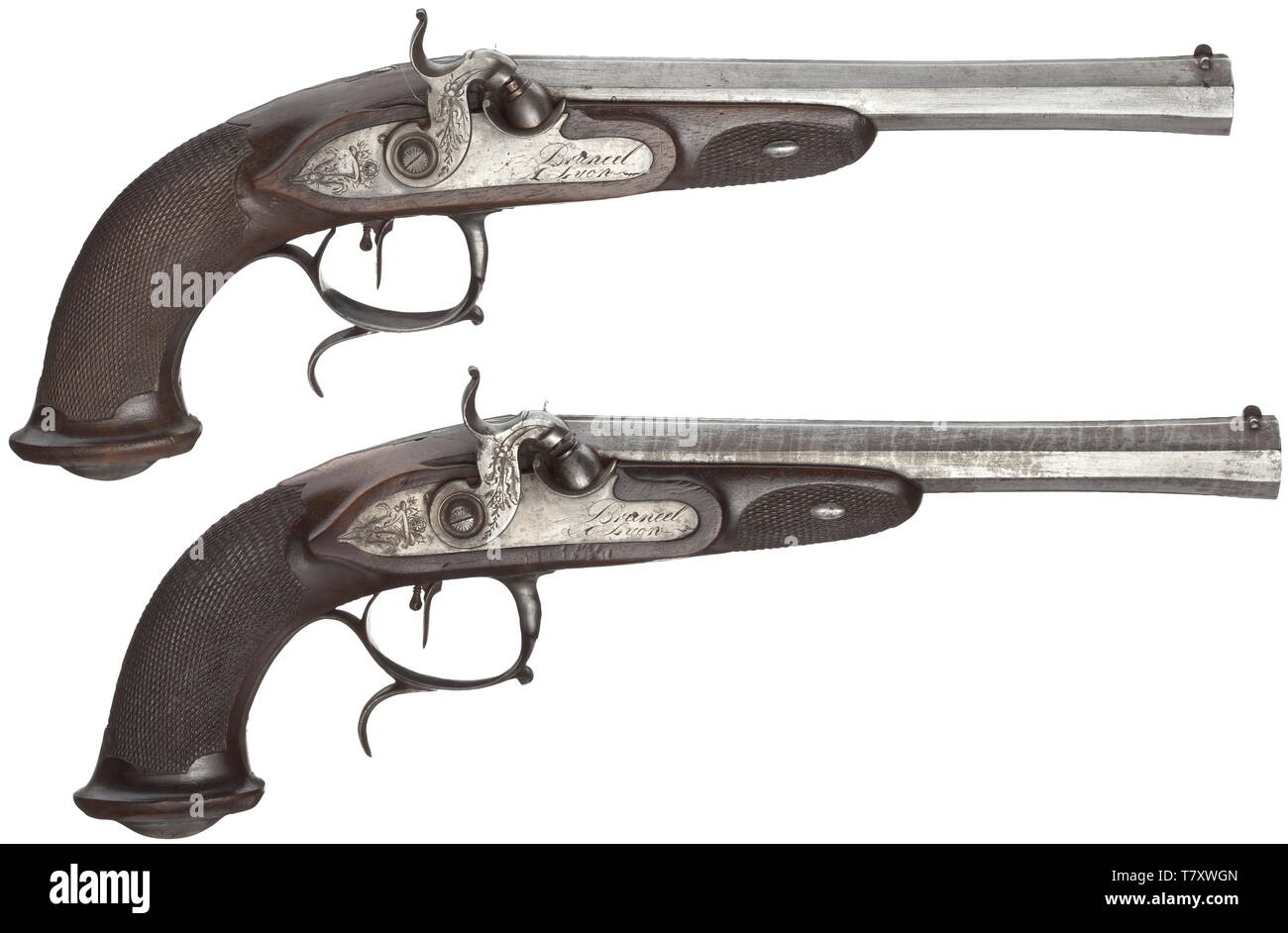 2pcs Thelma and Louise Pistol Gun Custom Silver Plate Rhinestone