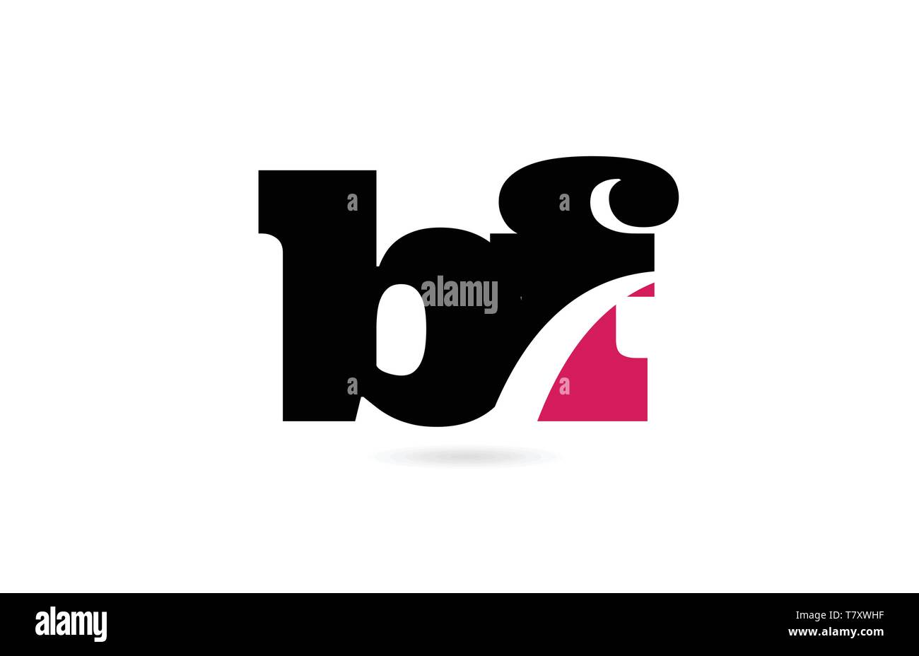 bf b f pink and black alphabet letter combination suitable as a logo ...