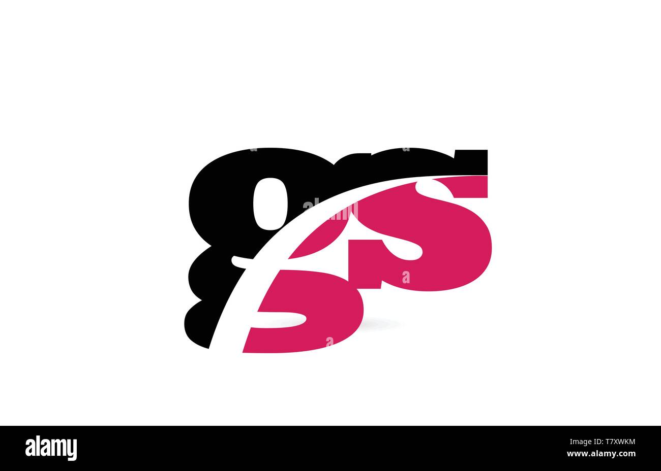 gs g s pink and black alphabet letter combination suitable as a logo ...