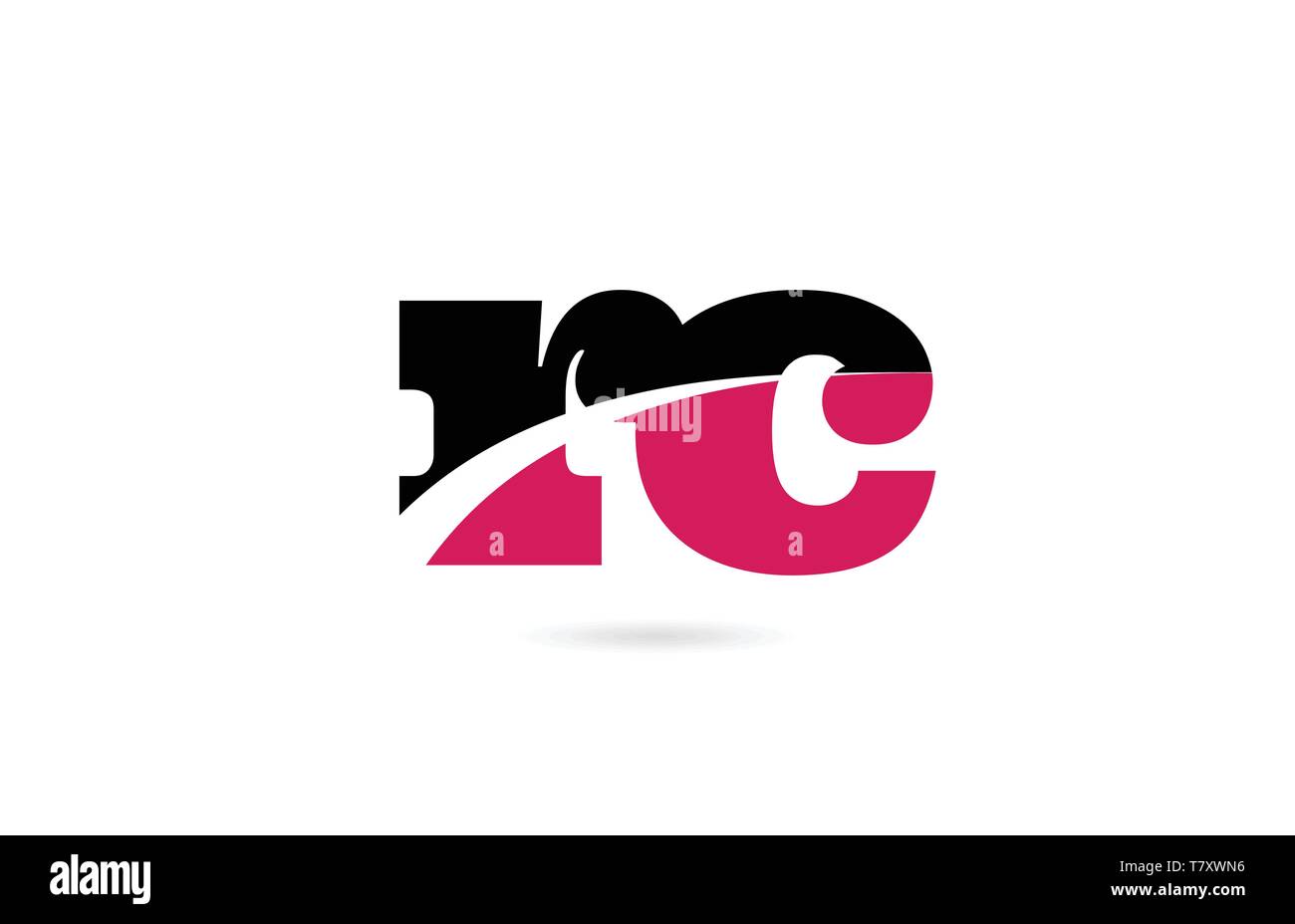 rc r c pink and black alphabet letter combination suitable as a logo ...