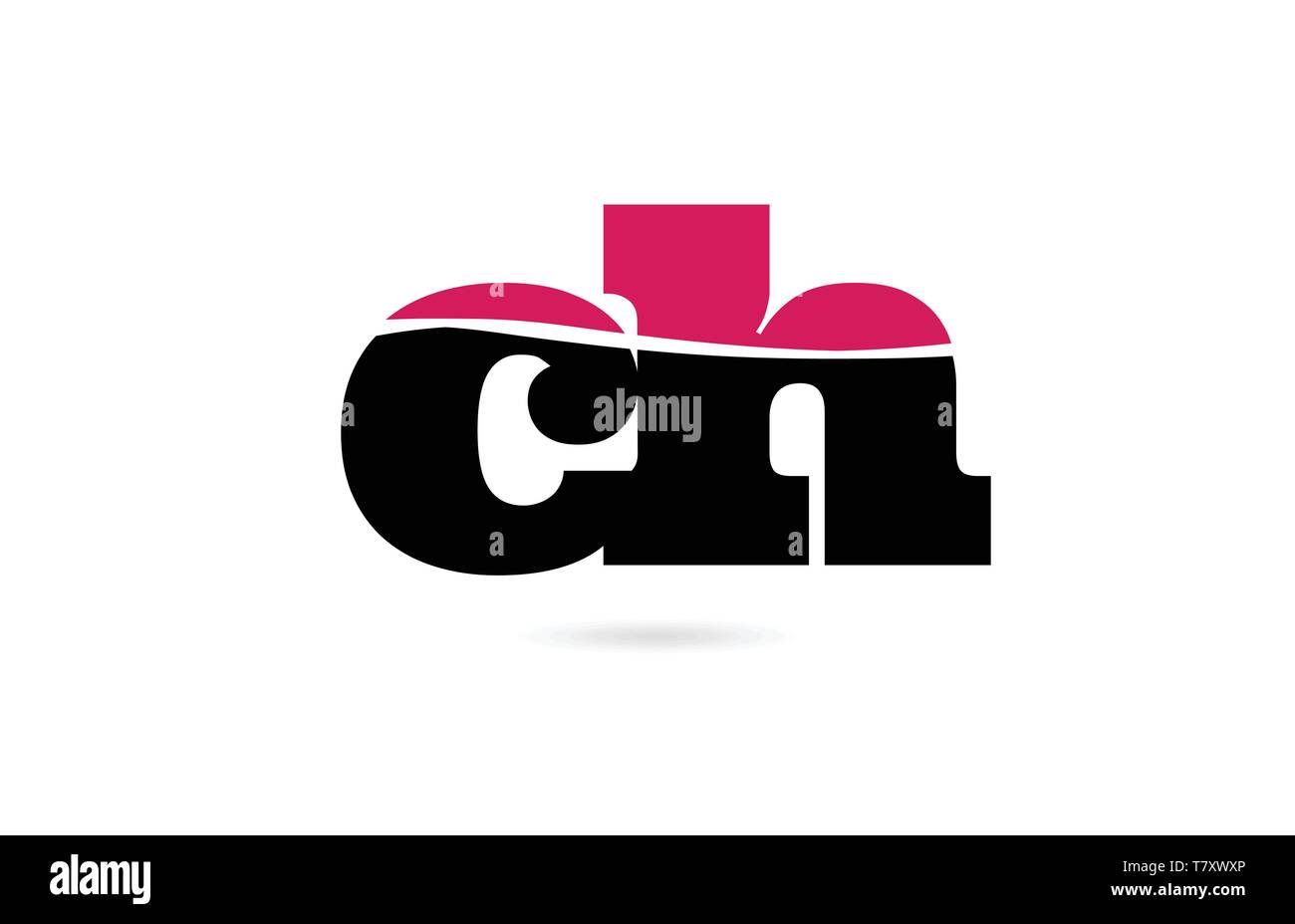 ch c h pink and black alphabet letter combination suitable as a logo ...