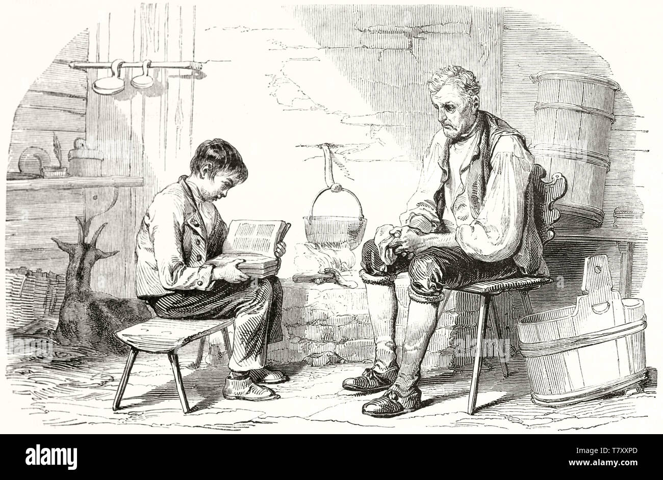 Painting old man and boy hi-res stock photography and images - Alamy