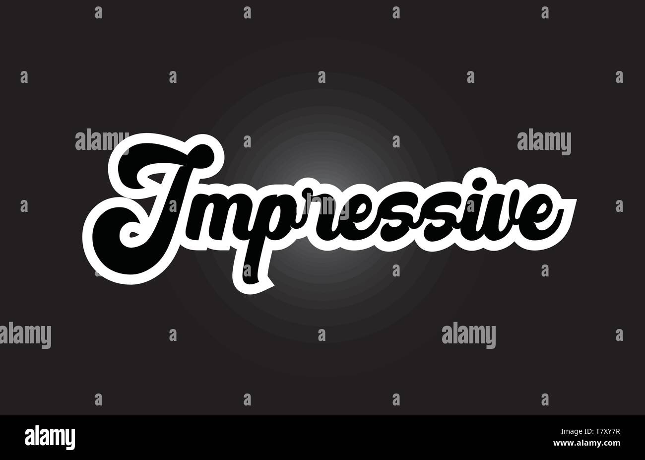 Impressive hand written word text for typography iocn design in black ...