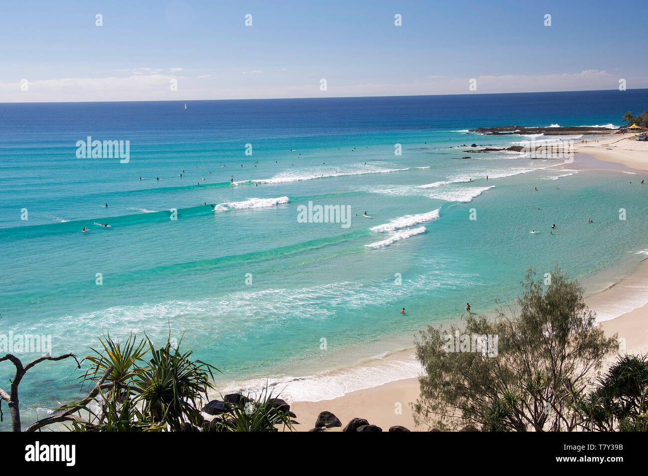 Rainbow Bay beach, Gold Coast, Australia Stock Photo