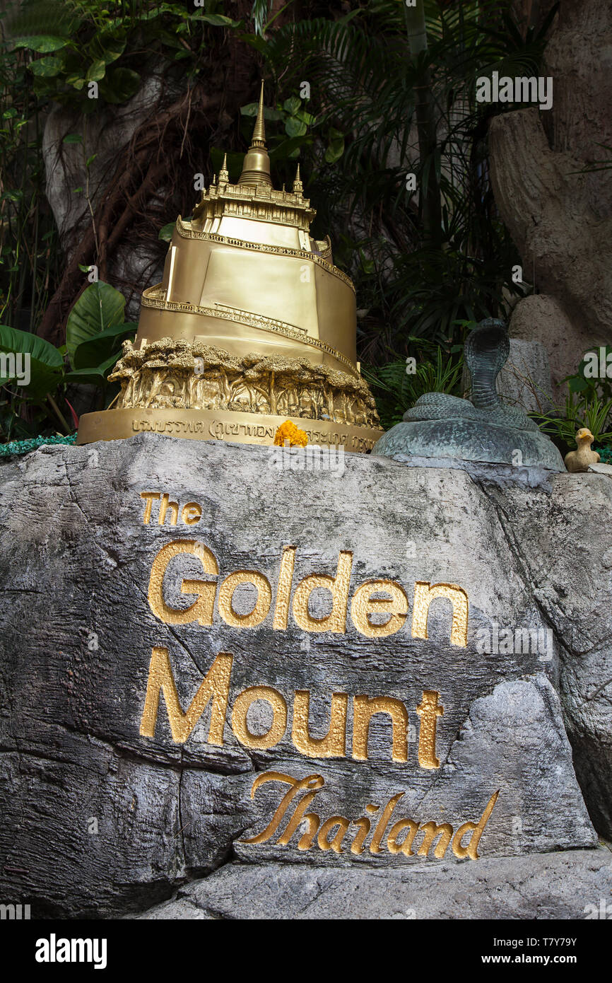 Golden mount temple, Bangkok,Thailand Stock Photo