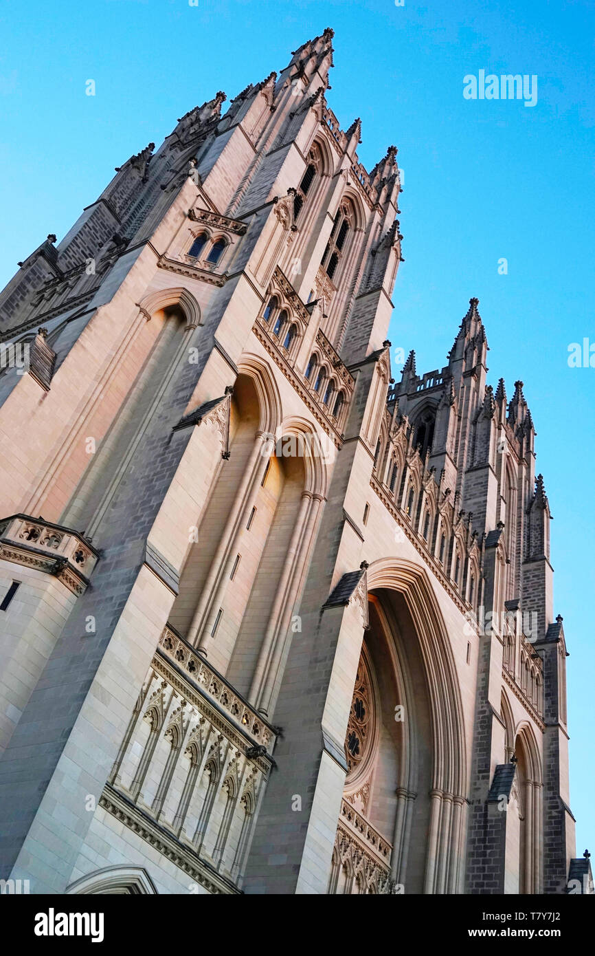 Washington National Cathedral aka Cathedral Church of Saint Peter and Saint Paul in the City and Diocese of Washington,.Washington D.C.USA Stock Photo