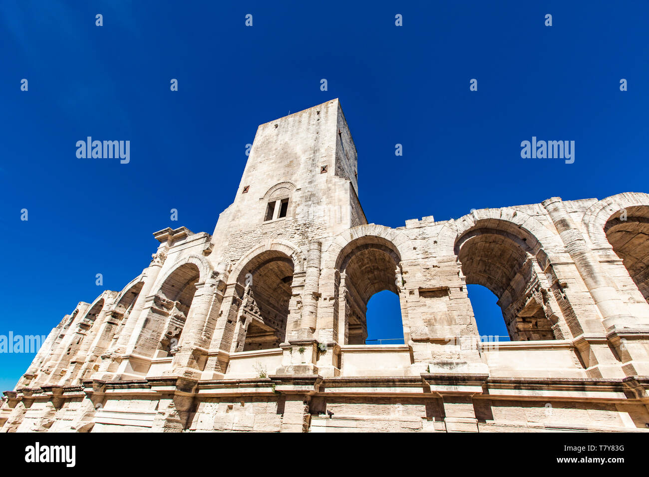 Detail of the Arles Amphitheatre in France Stock Photo - Alamy
