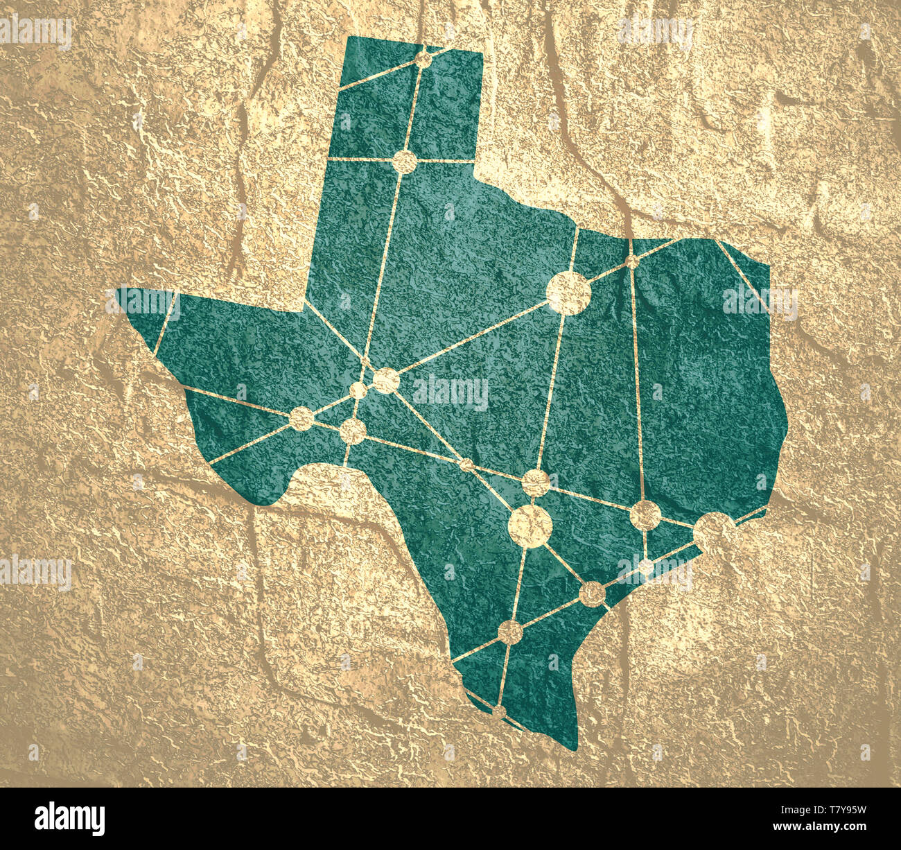 Texas state map Stock Photo Alamy