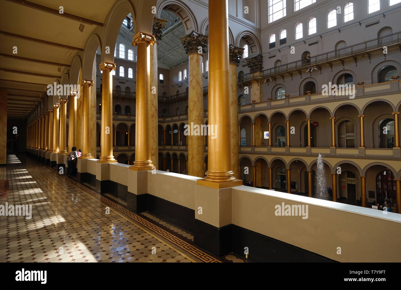 The interior view of the Great Hall of National Building Museum ...