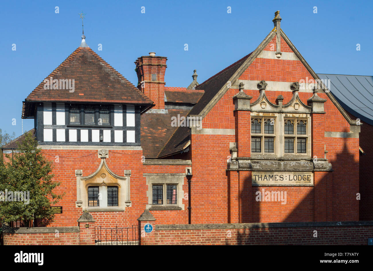 Thames Lodge, a Victorian Masonic Lodge building and home to the Thames Lodge branch of the Freemasons in Henley-on-Thames. Stock Photo