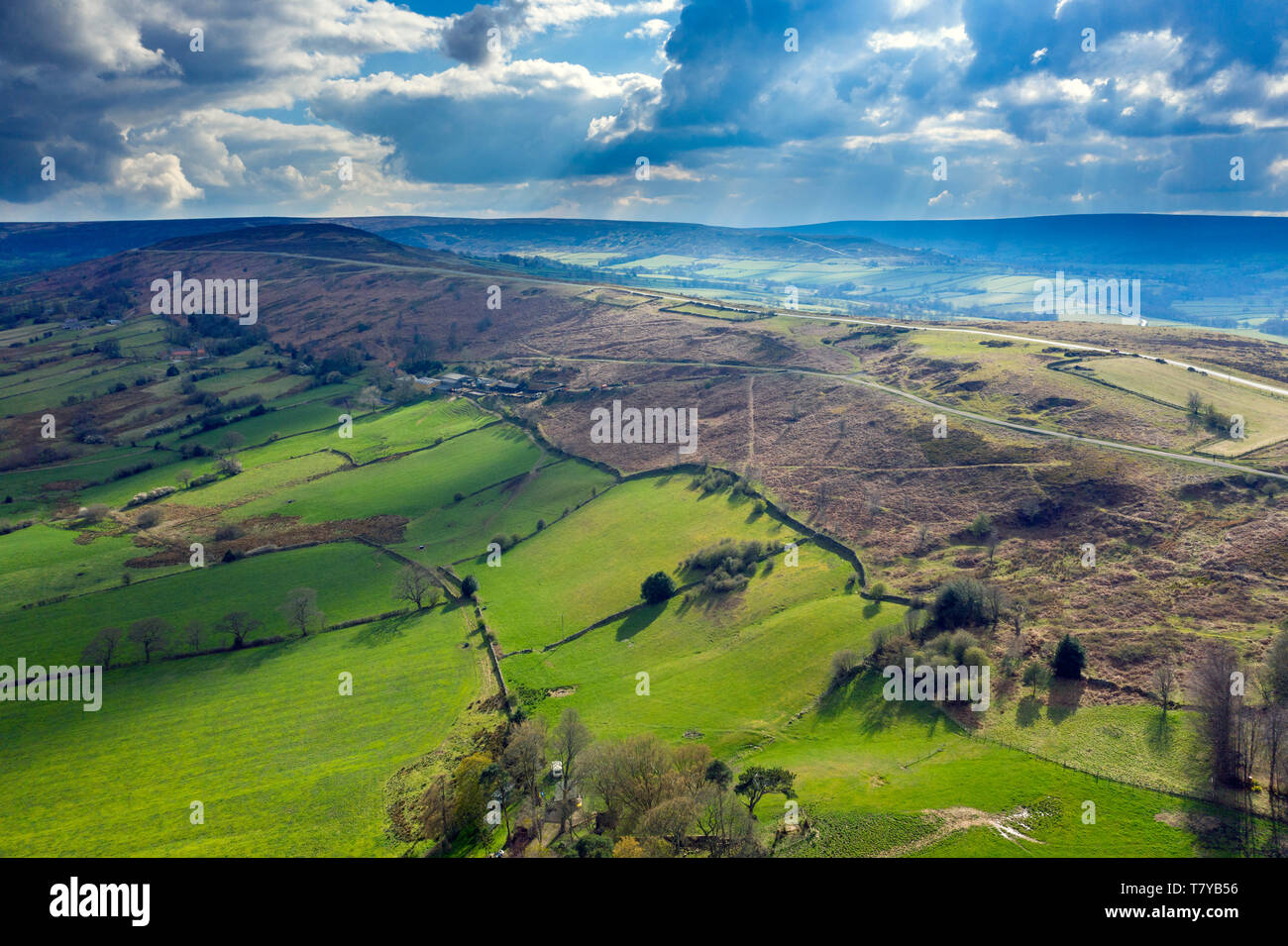 Castleton Ridge from the Air, North Yorkshire Moors Stock Photo Alamy