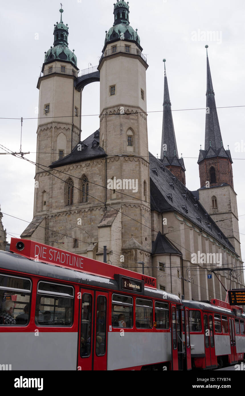 Marktkirche Unser lieben Frauen, Halle, Sachsen-Anhalt, Deutschland Stock Photo