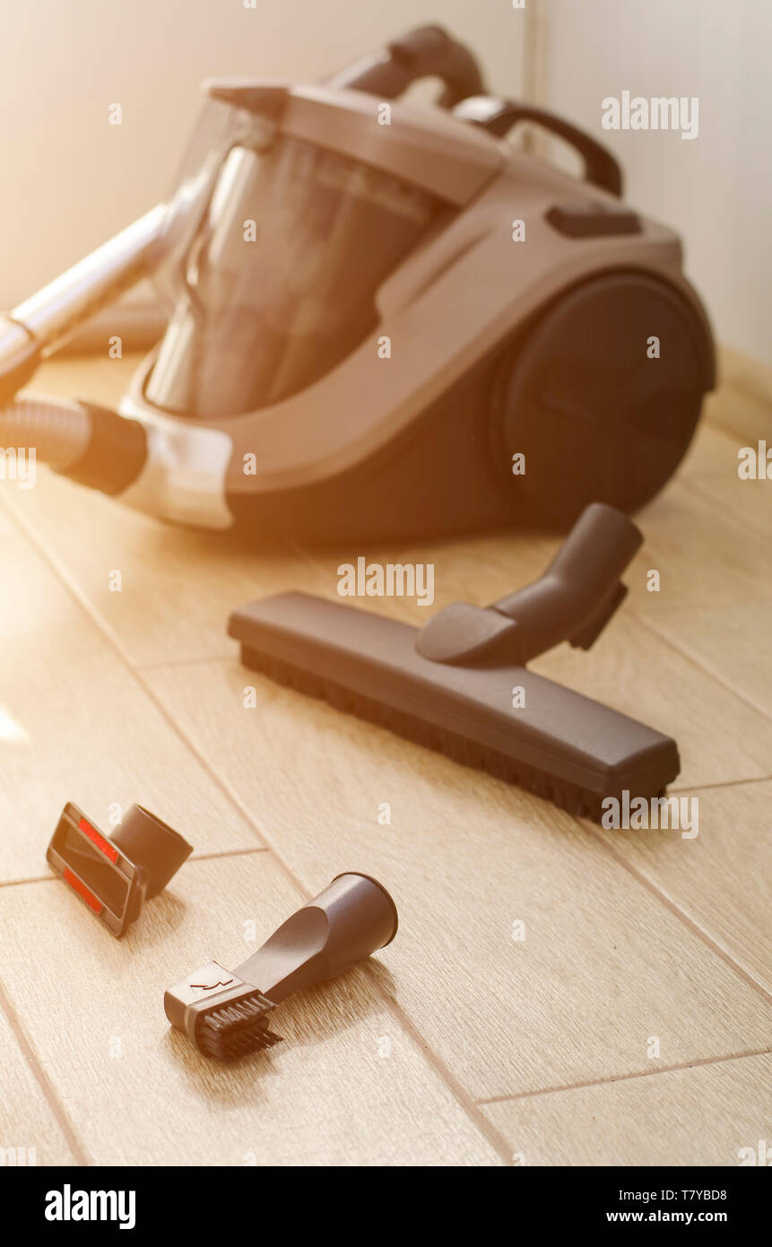 Nozzles for Vacuum Cleaner. Housekeeping and cleaning concept Stock