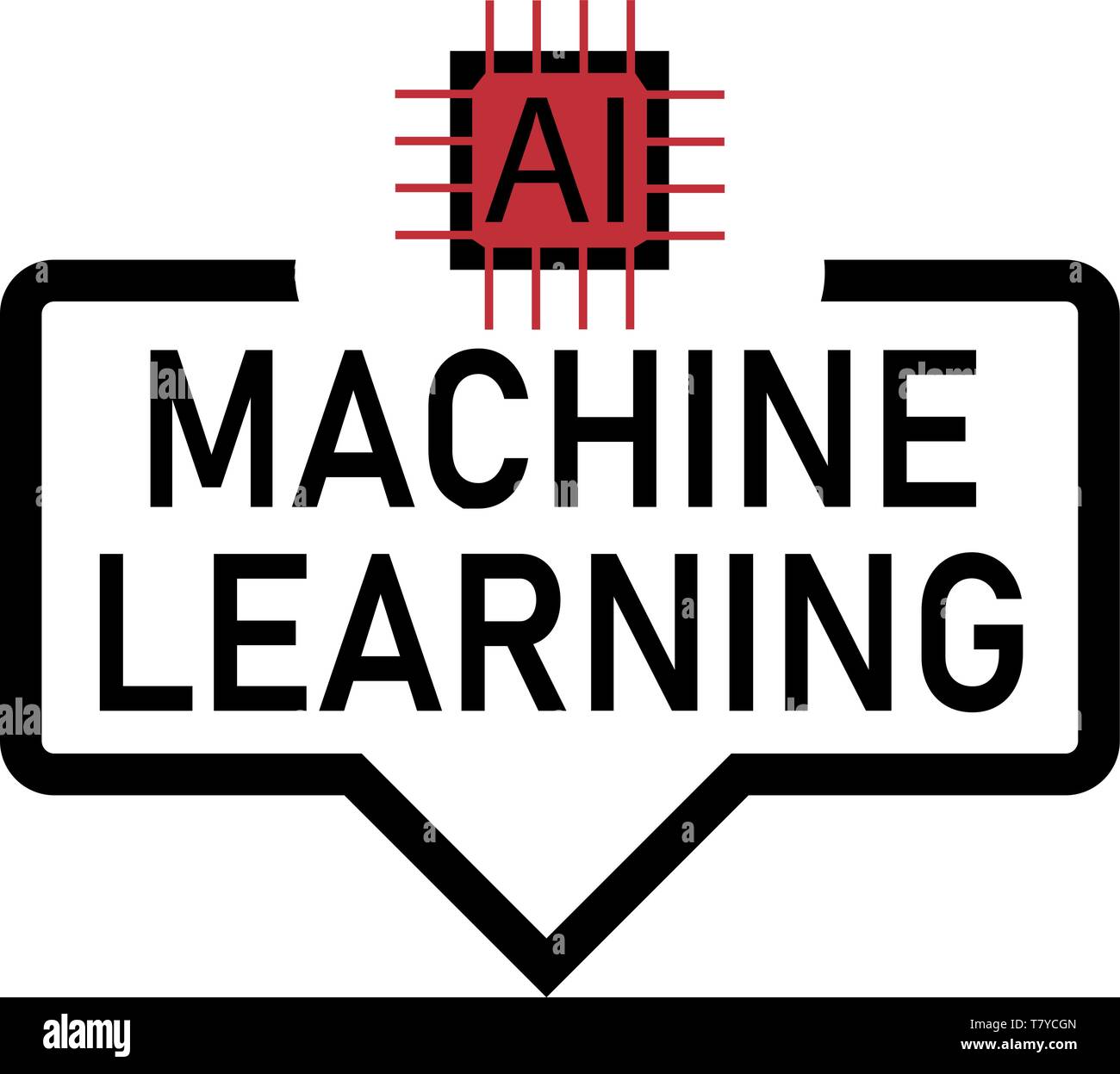 machine learning ai web icon speech bubble Stock Vector Image & Art - Alamy