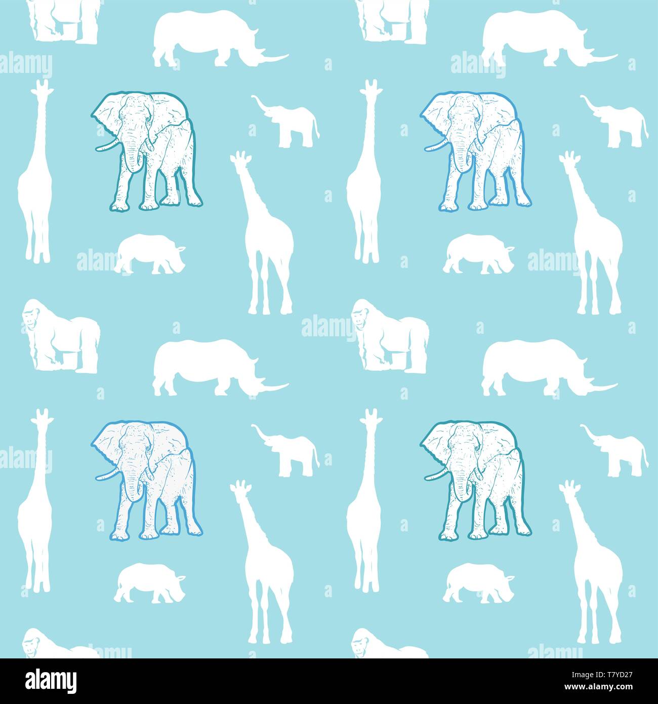 Kids wildlife design Stock Vector Images Alamy