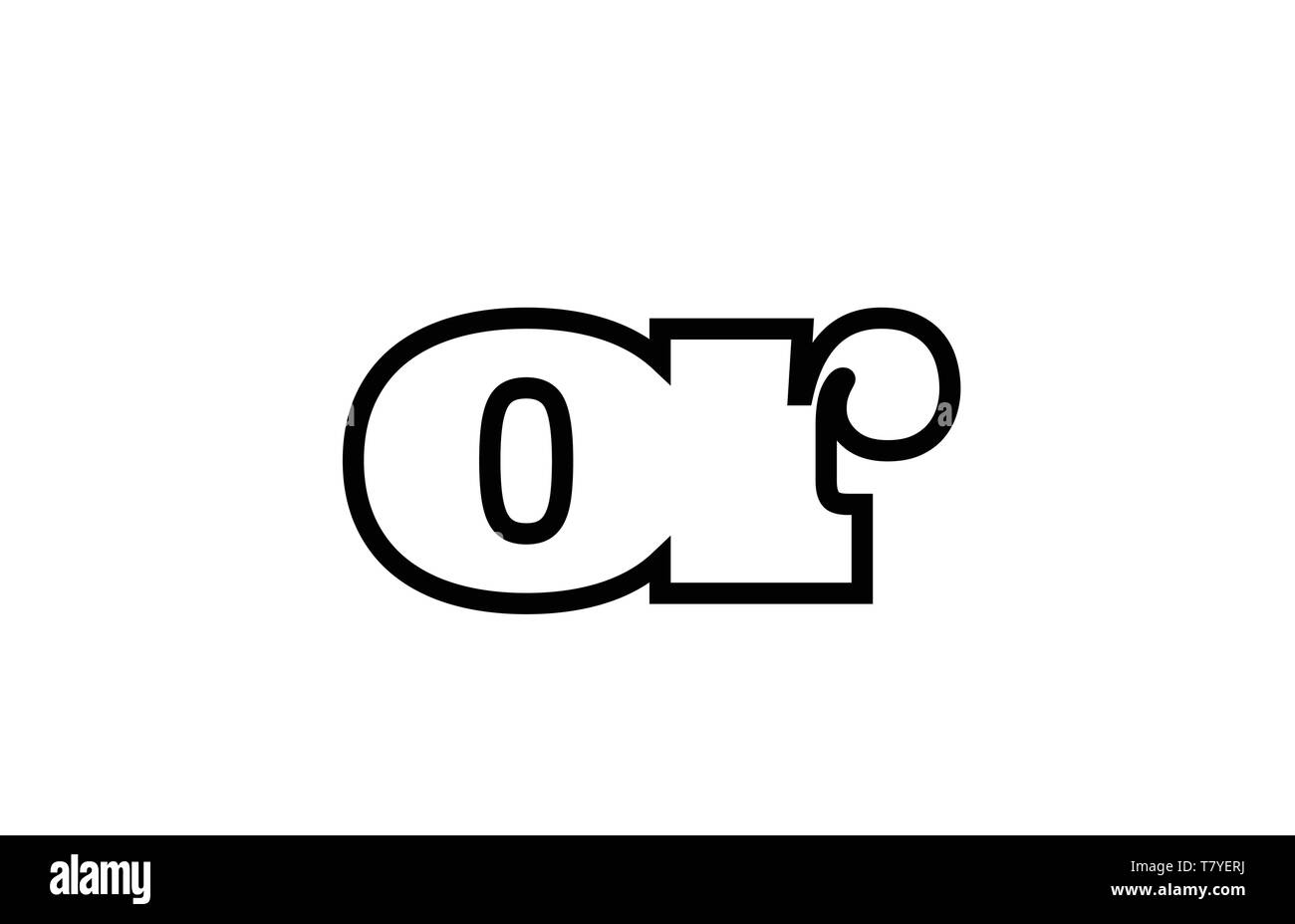 Connected or joined or o r black alphabet letter combination suitable ...