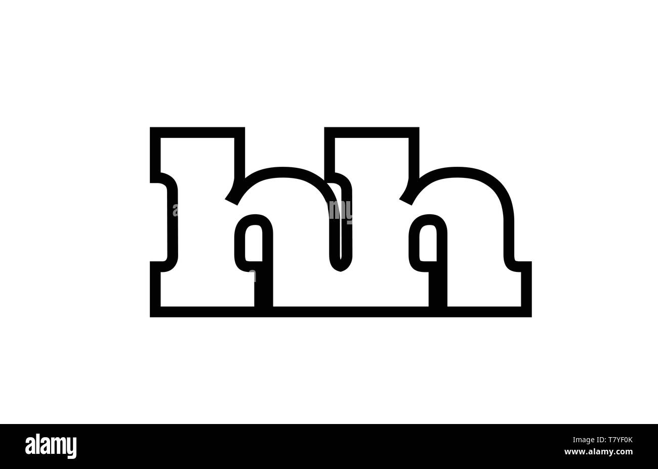 Connected or joined hh h h black alphabet letter combination suitable ...