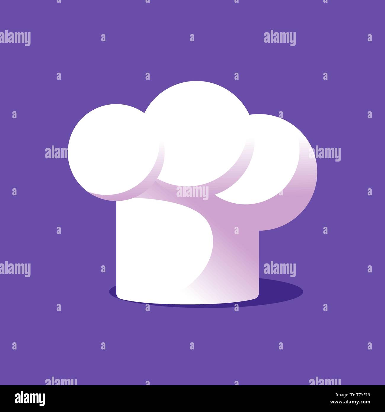 Pure white restaurant chef hat icon vector isolated Stock Vector Image ...