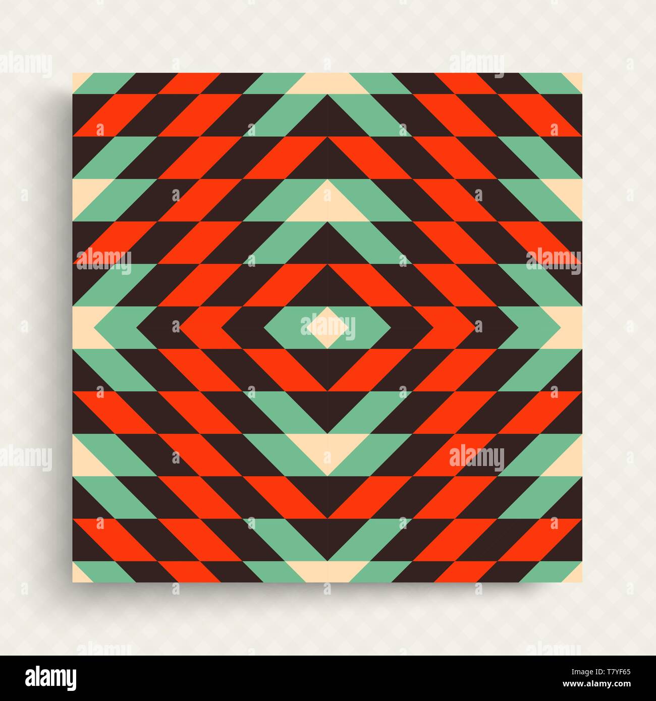 Abstract mosaic pattern. Geometric background. Vector Illustration for design. Stock Vector