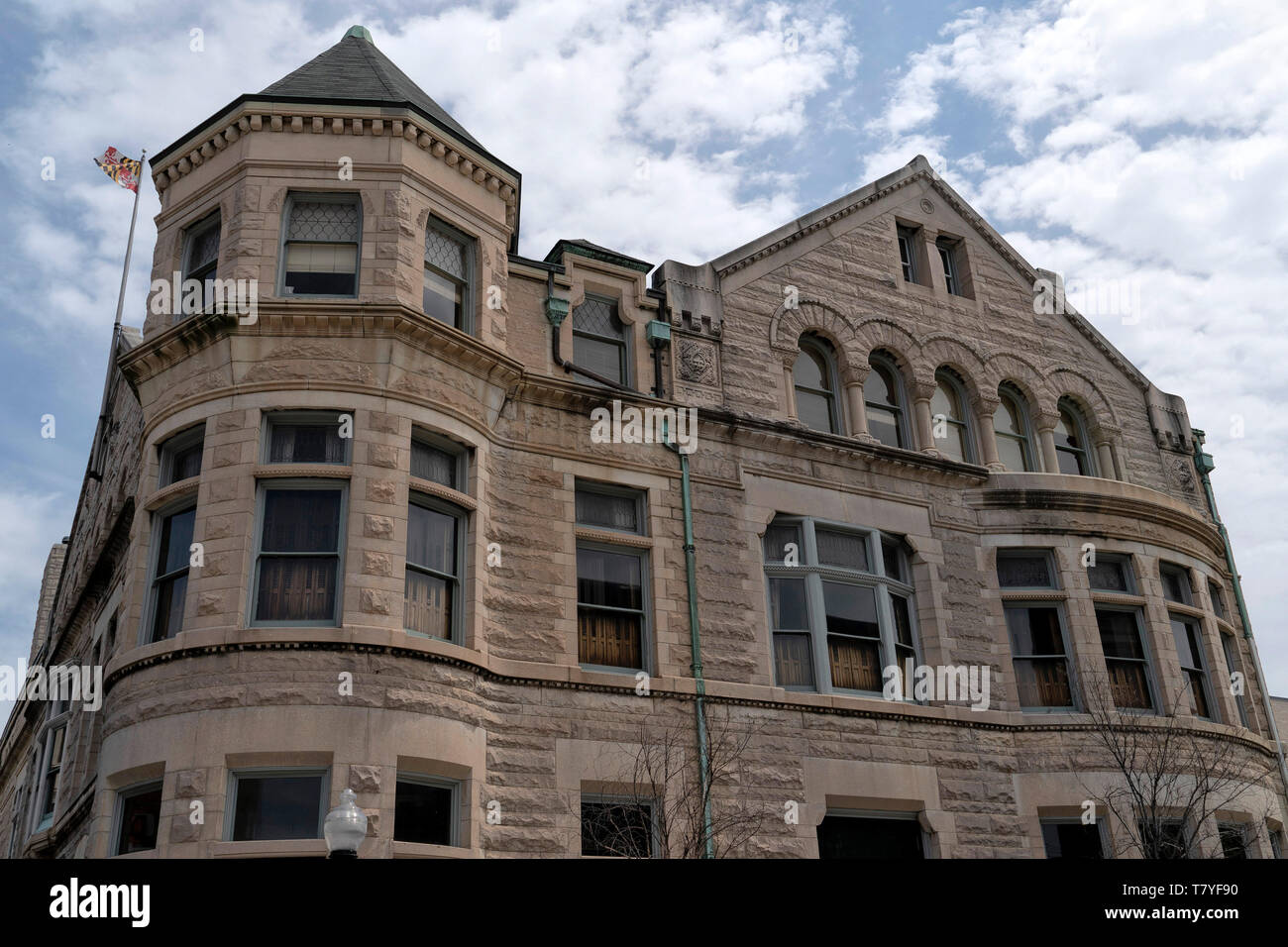 Baltimore Maryland downtown old houses view Stock Photo Alamy
