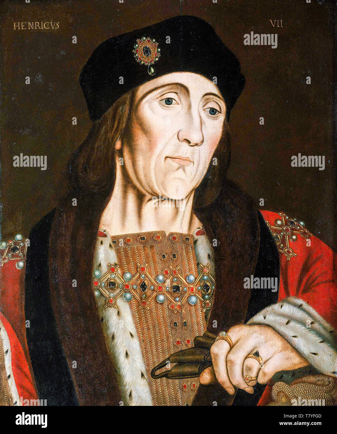 Henry VII of England, (1457-1509), King of England (1485-1509), portrait painting, circa 1505 Stock Photo