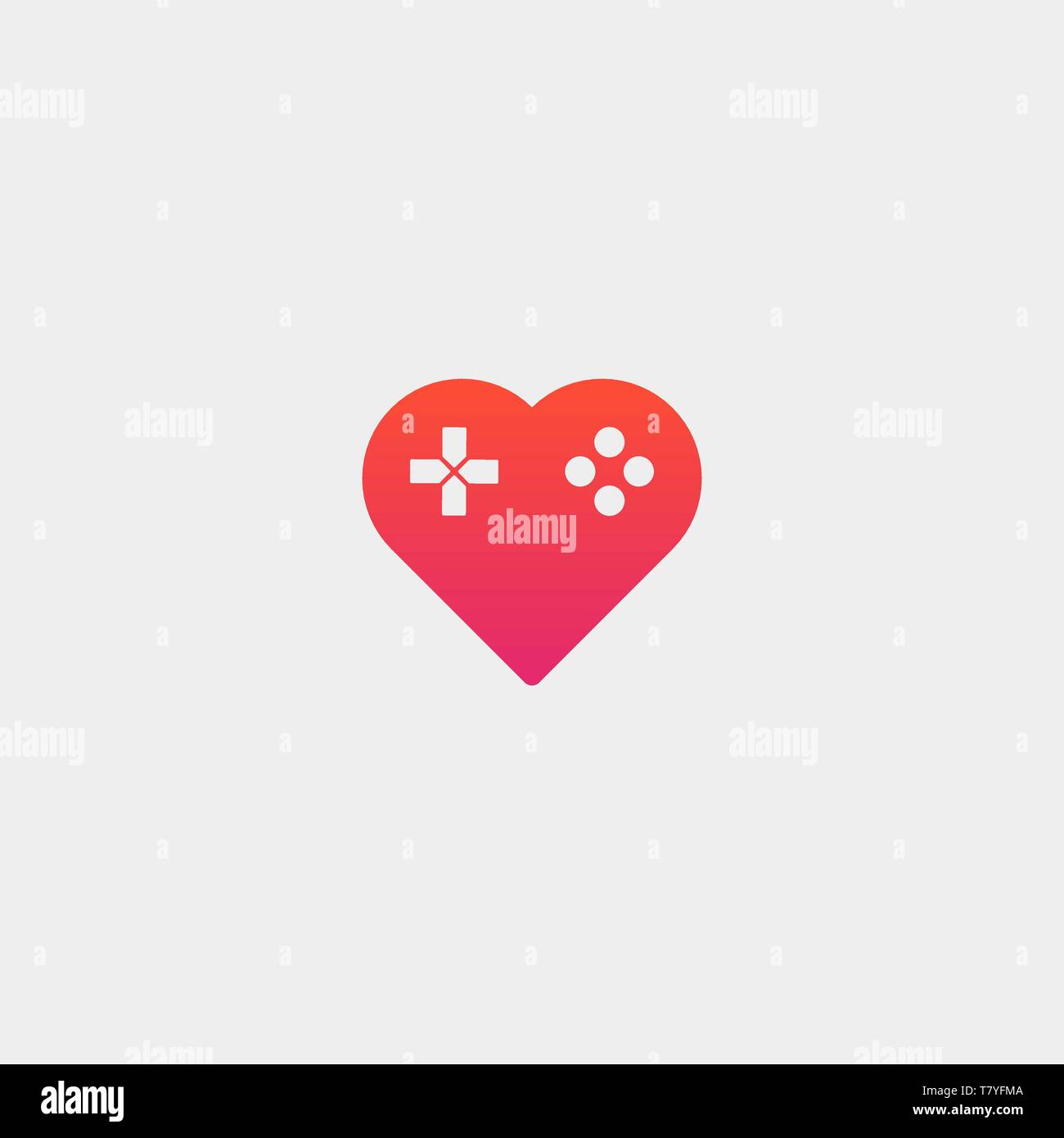 love game pad logo design template vector illustration icon element isolated Stock Vector