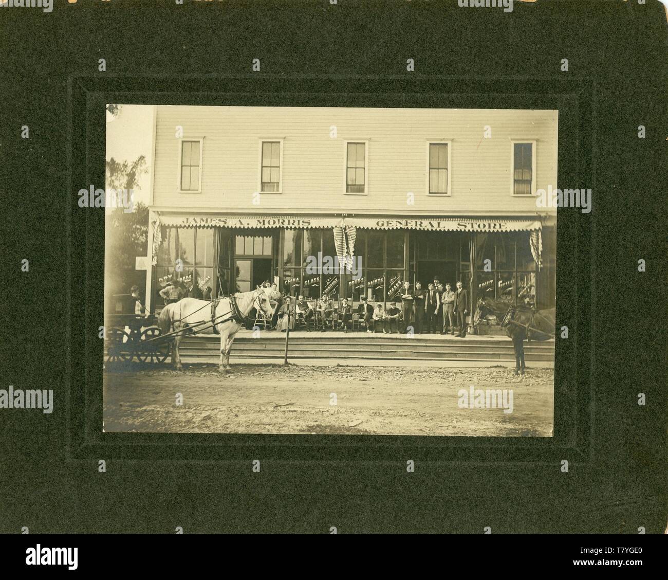 Main Street, La Fargeville, NY, ca. 1890.  Ptgr:  George (?), Island Park, NY.  MP SP Stock Photo