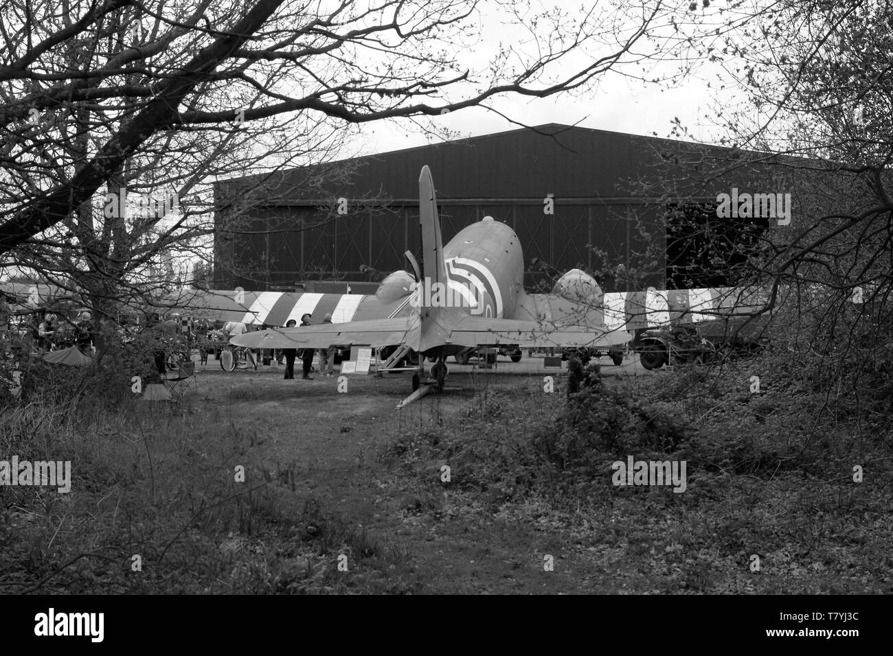 Douglas C-47 Dakota, D-day 1944, British airfield Stock Photo